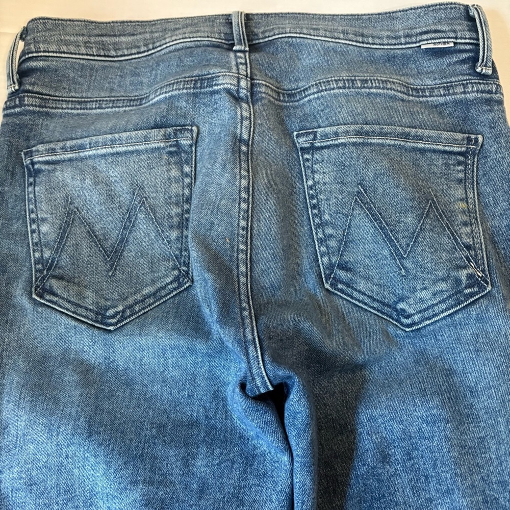 MOTHER The Insider Crop Step Fray Twice Shy Denim Jeans - Picture 7 of 10